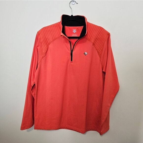 Descent Orange 1/4 Zip Pullover Mens L - Picture 1 of 6
